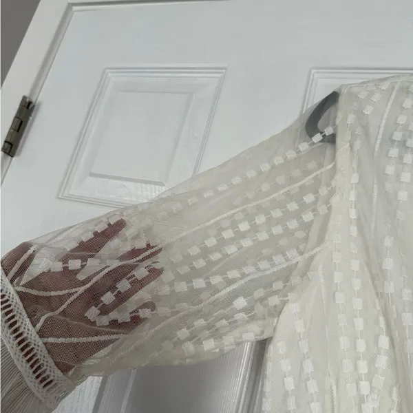 A Beautiful Soul Elegant White Maxi Dress Lace Ruffles - Image 7