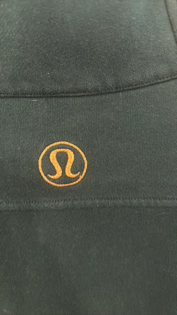 Dark forest green Lululemon scuba with gold - Image 5