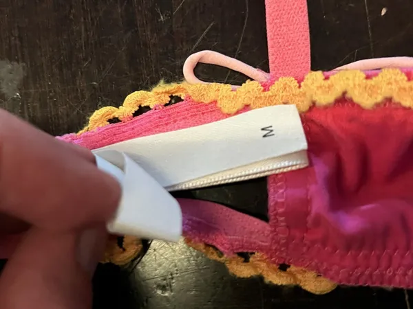 For Love & Lemons Bra Womens Medium Pink Lace Floral Balconette Underwire Sheer - Image 7