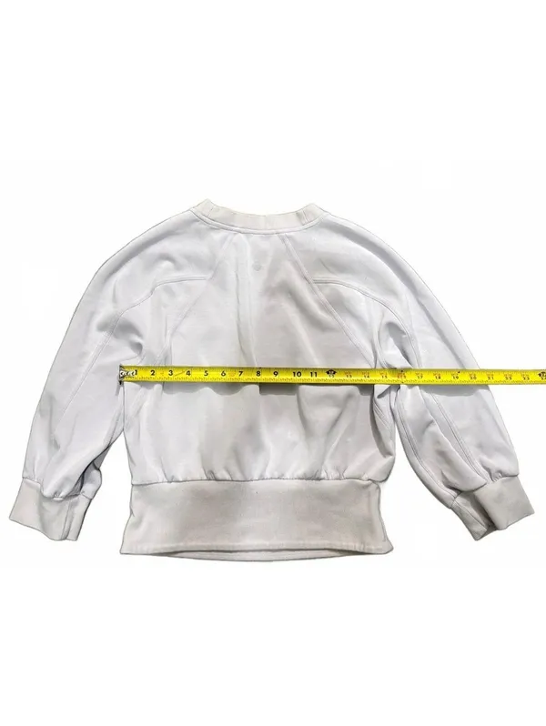 Lululemon Womens Size 6 Lavender Pullover Sweatshirt Long Sleeve Ribbed Hem - Image 3