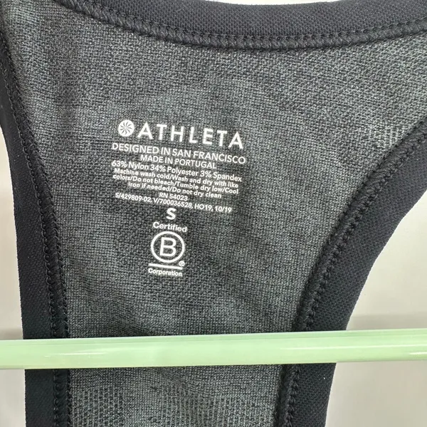 Athleta Size Small Black Camo Racer Back Tank Top Athletic Athleisure‎ Workout - Image 3