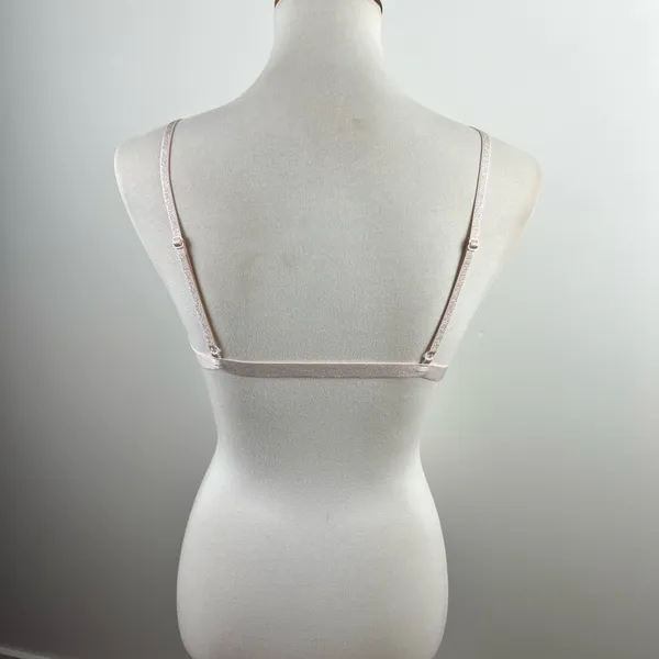 Victoria's Secret Pink Sequin Star Mesh Triangle Bralette Size S - Image 4