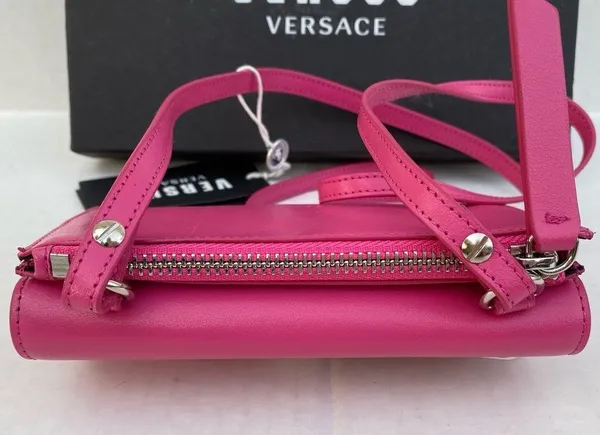 Versus by Versace Pink Leather Wallet Bag w/Medusa - Image 8