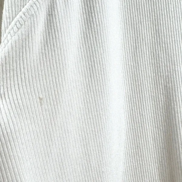 Free People Downtown Girl Tunic Top White Mock Neck Cold Shoulder Ribbed Small - Image 8