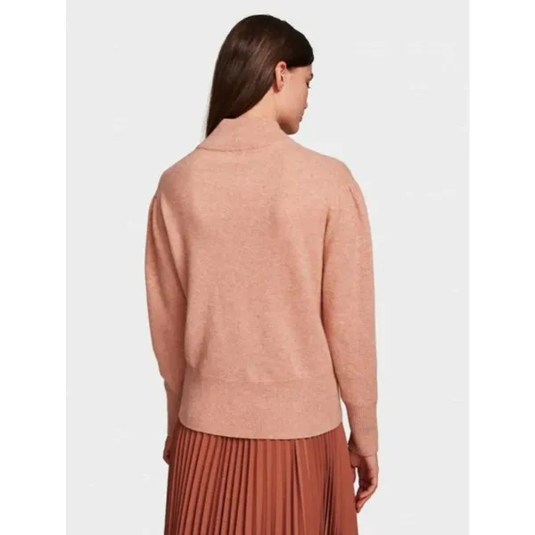 NWT White + Warren Cashmere Puff Sleeve Standneck in Ambrosia Heather Sweater M - Image 7