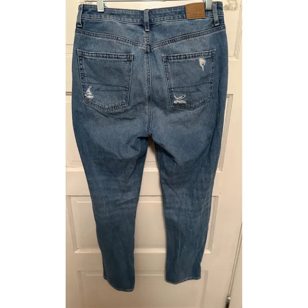 American Eagle Outfitters Womens Size 8 Jeans Ripped Medium Wash Comfort Stretch - Image 2