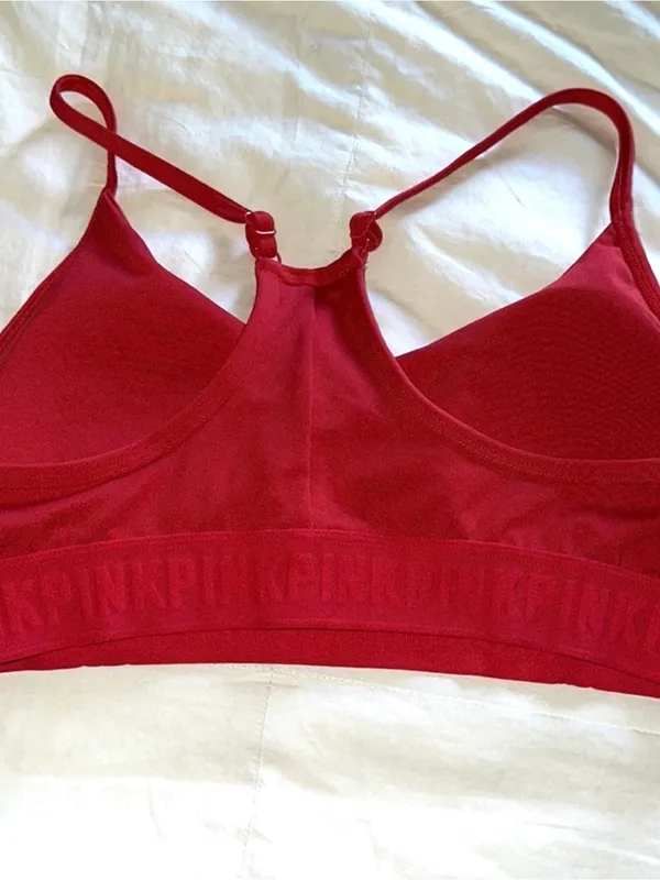 PINK Victoria's Secret Red Logo Seamless Bralette - Image 5