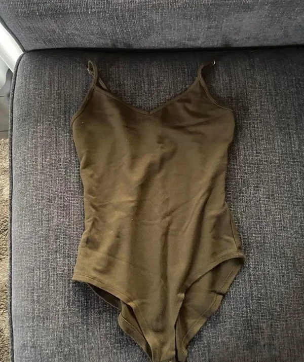 Forever 21 Olive green adjustable cotton bodysuit - Image 2
