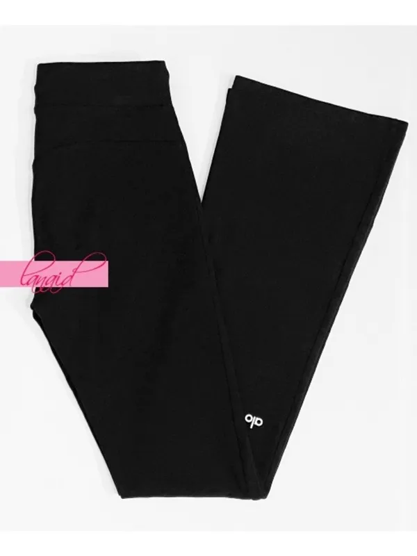 Alo Sway Bootcut Sweatpant Soft Black Distressed Booty-Lift Stretchy Flared Pant - Image 10