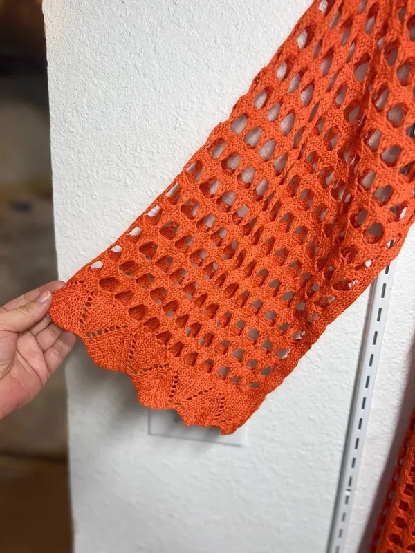 Cover Up Cardigan Orange Size XL - Image 2