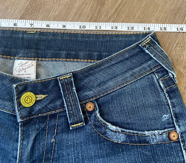 True Religion Billie Straight Leg Jeans Pocket Flap Medium Wash Womens Sz 28 - Image 10