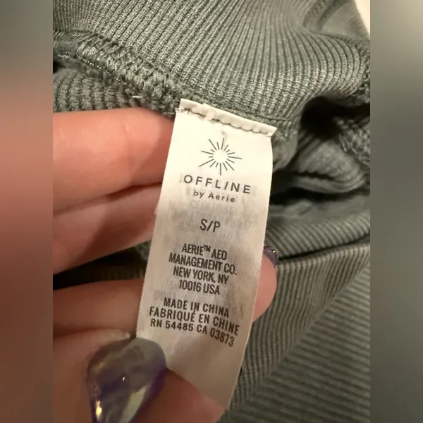 Offline Aerie Main Squeeze Seamless High Waisted Waffle Leggings Royal Palm S - Image 4