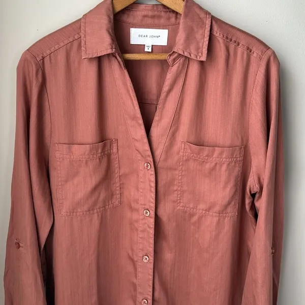 Dear John Denim Wistful Mauve Long Sleeve Button Avery Dress - Image 3