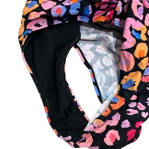 NEW Cupshe Multicolor Leopard Print V-Neck One Piece‎ Swimsuit Slimming XL - Image 4