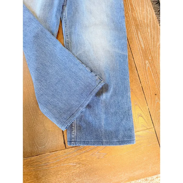 A.L.C. Wide Leg Button Fly Jeans Women's‎ Light Blue Wash Size 2 - Image 5