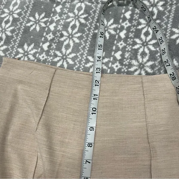 NEW Lattelier High‎ Waist Flare Leg Pants Side Ankle Slit Center Seam XL Career - Image 14