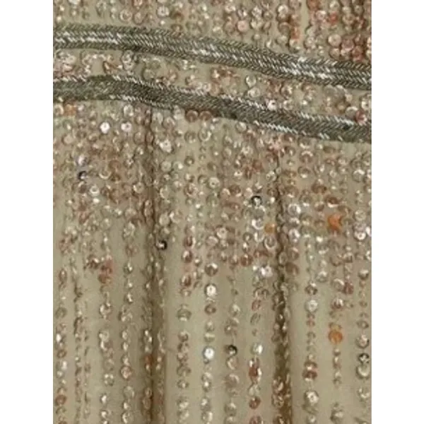 Mac Duggal Nude‎ Champagne Beaded Sequin Midi Sheath Cocktail Dress NWT Sz 8 - Image 8