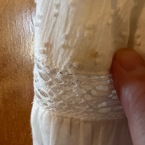 Lulus White Sleeveless Tiered Dress Boho Sexy Prairie Cottagecore Large FLAWS - Image 11