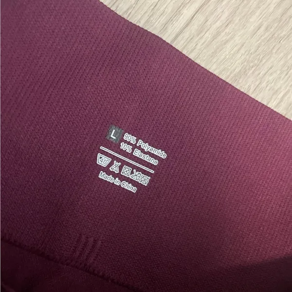 Women's Burgundy Leggings Purple Size L - Image 2