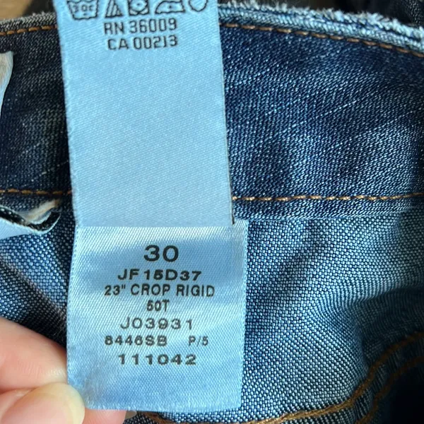 Early 2000 Vintage CK Calvin Klein Mid-Rise Crop Jean, 30 - Image 9