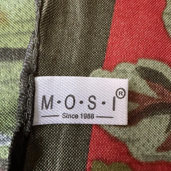 M.O.S.I Floral Satin‎ Scarf 34"x 34" Square Red Olive Cottagecore Romantic - Image 5