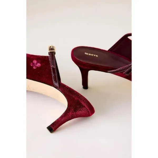 Anthropologie Maeve Bow Kitten-Heel Mules - Image 2