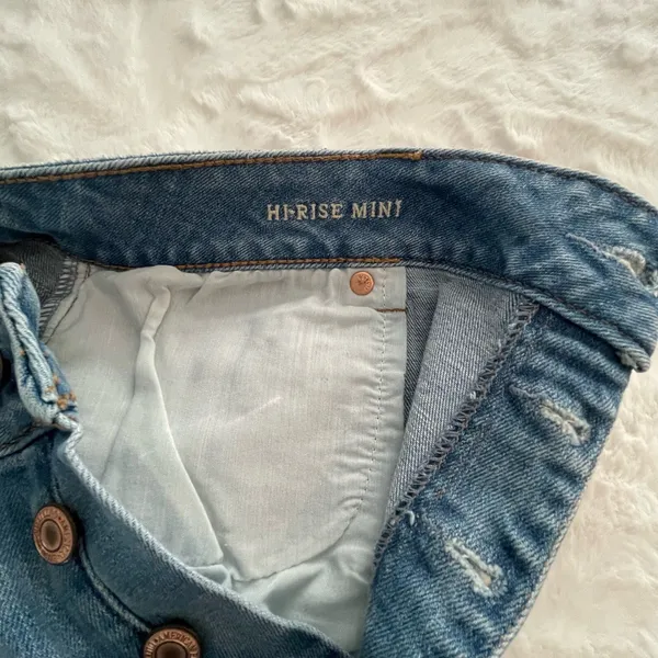 New American Eagle Hi-Rise Mini Denim Jean Skirt size 18 R - Image 2