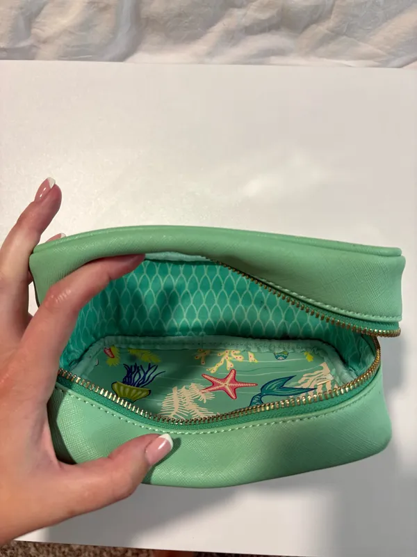Spartina 449 Clear Window Aqua Mermaid Toiletry/Cosmetics Bag - Image 3