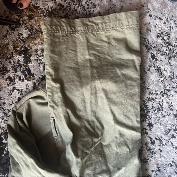&Denim Army Green Denim Utility Jacket - Image 9