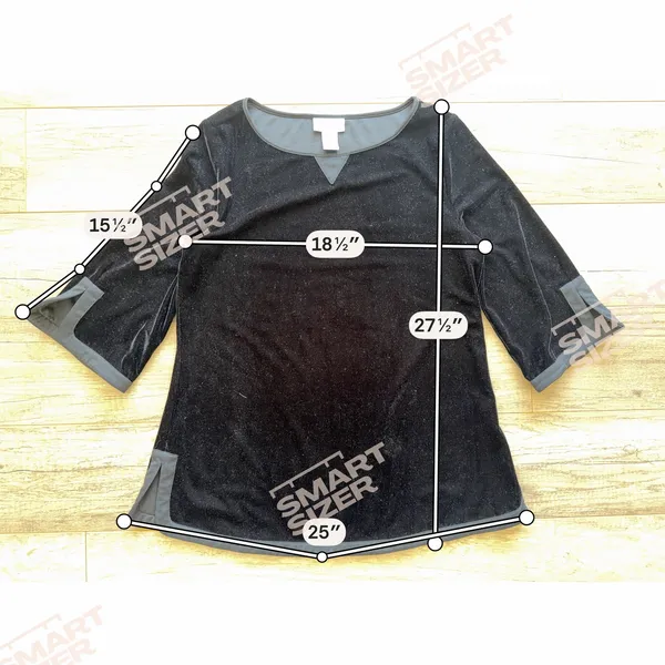 Soft Surroundings XS Petite Black‎ Velvet Shirt Witchy Ren Faire Whimsygoth Dark - Image 4