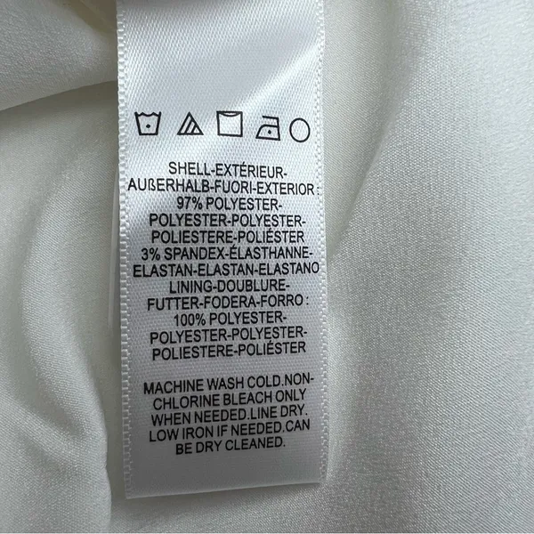 Dress the Population Mira‎ White Spaghetti-Strap Ruffle-Hem Mini Dress NWT - Image 7