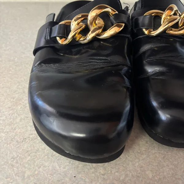 Alohas Black Fireplace Chunky Preppy Coastal Minimalist Lagenlook Clogs 40/10 - Image 3