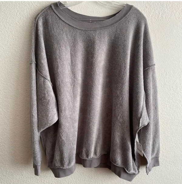Free People Movement 🆕 Grey Kelly Sweater Top S🆕 - Image 4