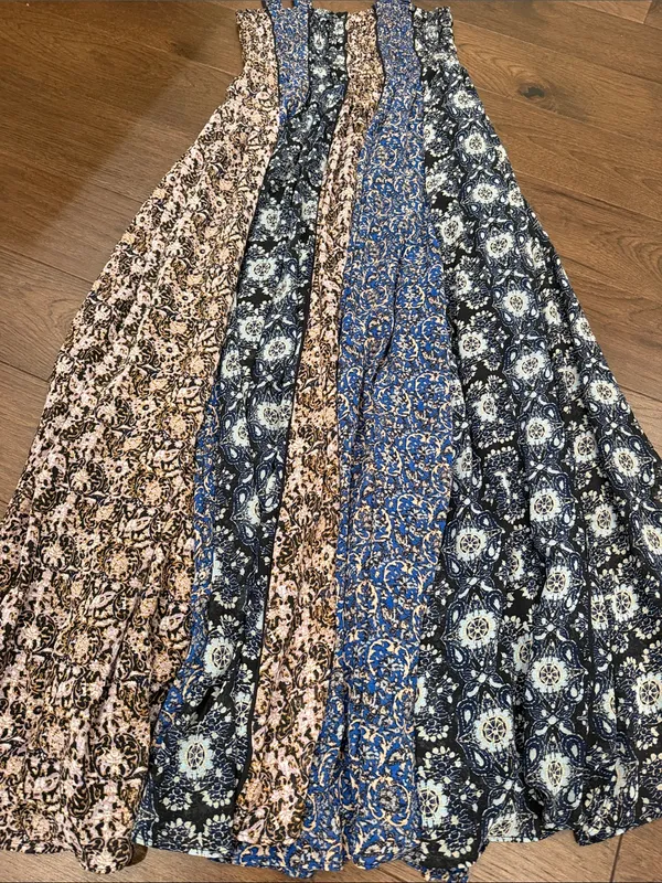 FREE PEOPLE Come Together Maxi Dress in Black Combo Size Small - C57-015 - Image 5