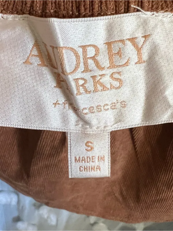 Audrey Rust corduroy Puff-Sleeve Peplum Top - Women's - Image 3