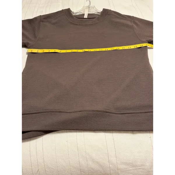 Zella Ribbed Ottoman Pullover Tunic Sweatshirt Women's Small Charcoal Gray‎ - Image 4