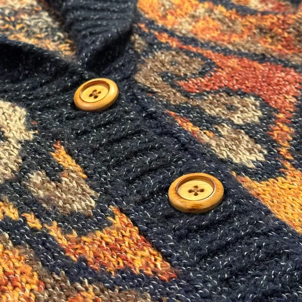 J Jill Cardigan Wool Blend Southwestern Aztec Boho Artisan Cozy Rustic Fall S - Image 9