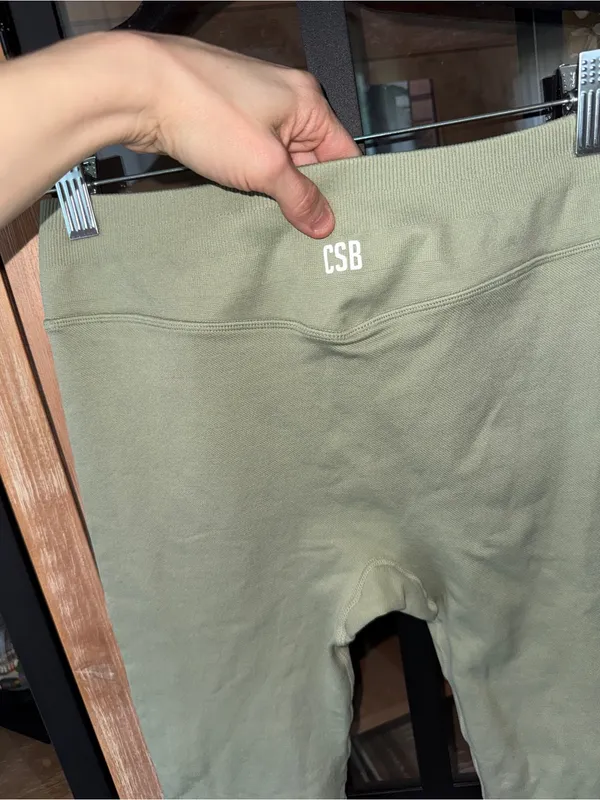 CSB Serenity Invisible Scrunch Leggings seamless high rise sage workout - Image 3