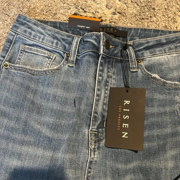 NWT Risen wide‎ leg jeans size 29 Blue - Image 7