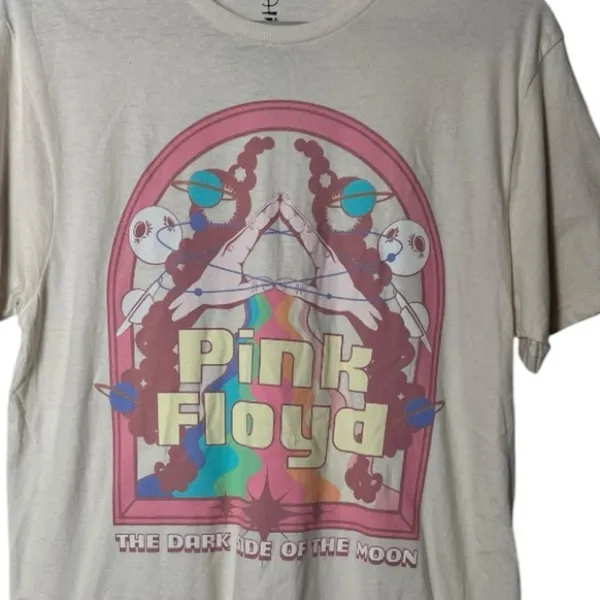 Pink Floyd Short Sleeve Crew Neck Short Sleeve Graphic Music Band Tee Sz M - Image 3