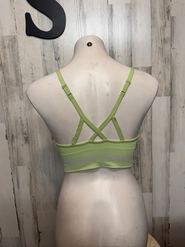 Under Armour Lime Green Seamless Strappy Back Sports Bra Womens Size Small Padde - Image 4