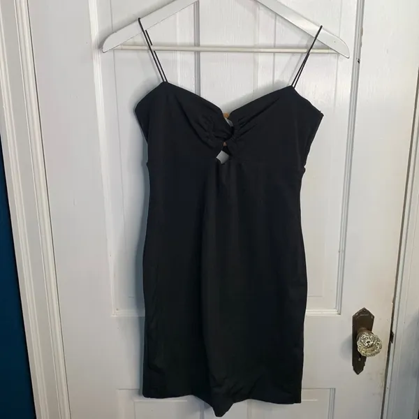 Bardot Sweetheart Ring Body Con Black Minidress Dress W-644 Sz 6 / Small - Image 4