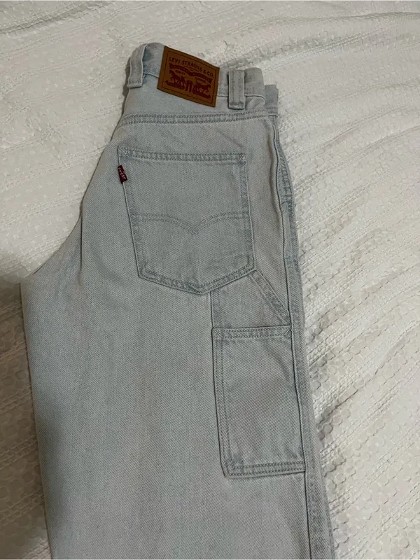 Levi's Women's Wide-Leg Carpenter Jeans Sz 25x31 Light Wash - Image 6