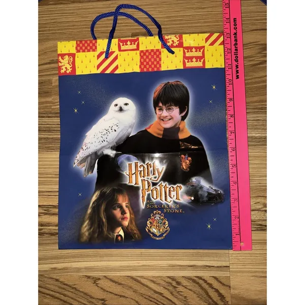 4 Vintage‎ 2001 Harry Potter And The Sorcerer's Stone Gift Bag Hallmark Hermione - Image 3