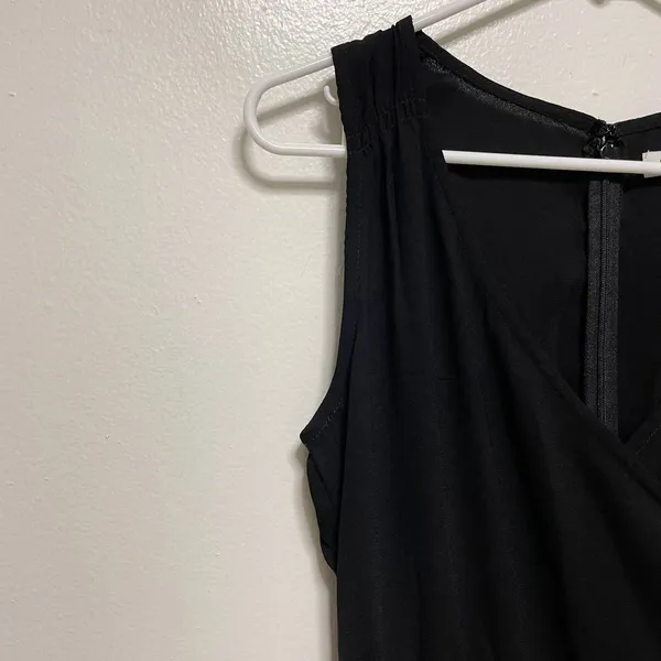 Abercrombie & Fitch Black V- Neck Sleeveless Jumpsuit - Image 5