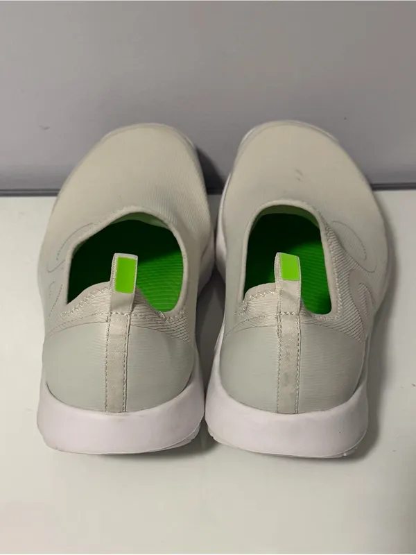 OOFOS Women's Slip-On Sneakers in Cream with Lime Green Accents - Image 4