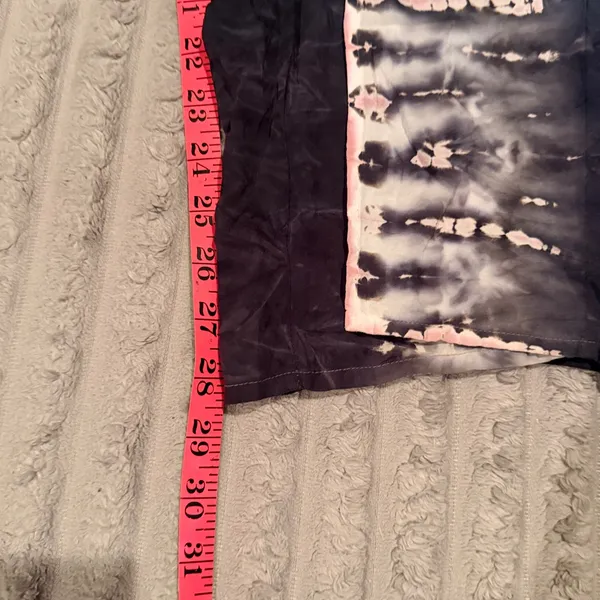 Young Fabulous & Broke Tie Dye Wide Leg Slit Pants Black Pink Rayon Boho XS - Image 6