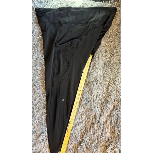 Lululemon Fast and Free High-Rise Tight 25 Nulux Black Leggings Pockets Size 14 - Image 5