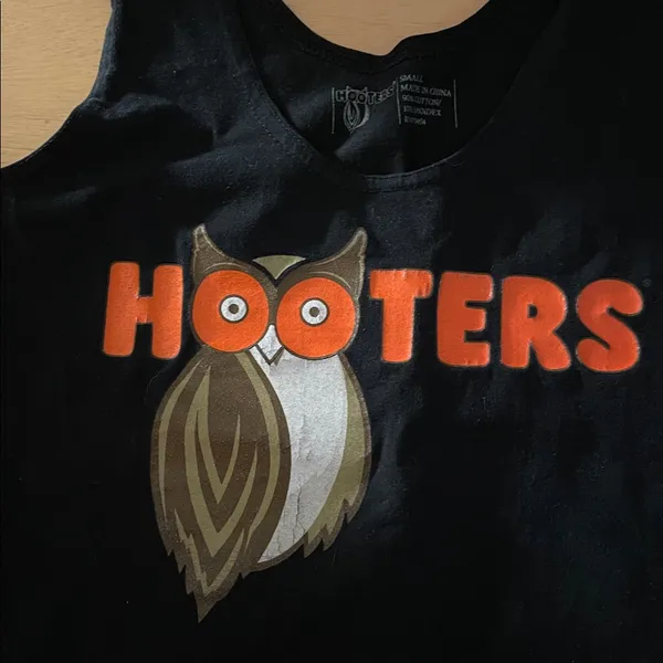 B27-71 Women’s Hooters girl Uniform Black Tank & Shorts size Small - Image 5