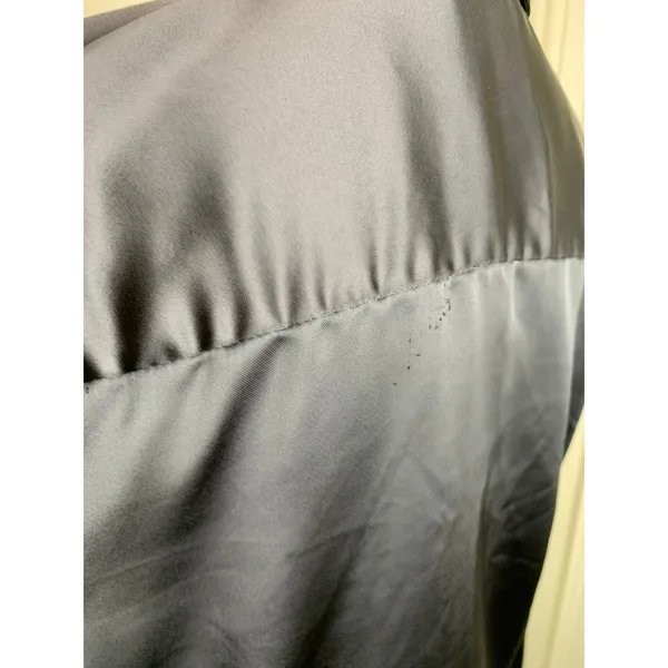 Worthington Black Satin Button Up Blouse Sz Large Whimsygoth Goth - Image 12